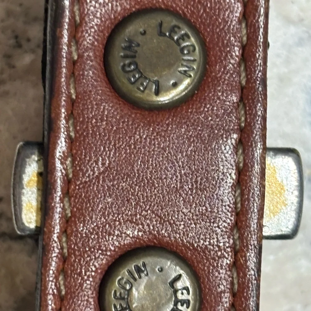 Brighton Brown Leather Western-Style Belt 30 with Silver Western Buckle - Picture 10 of 10